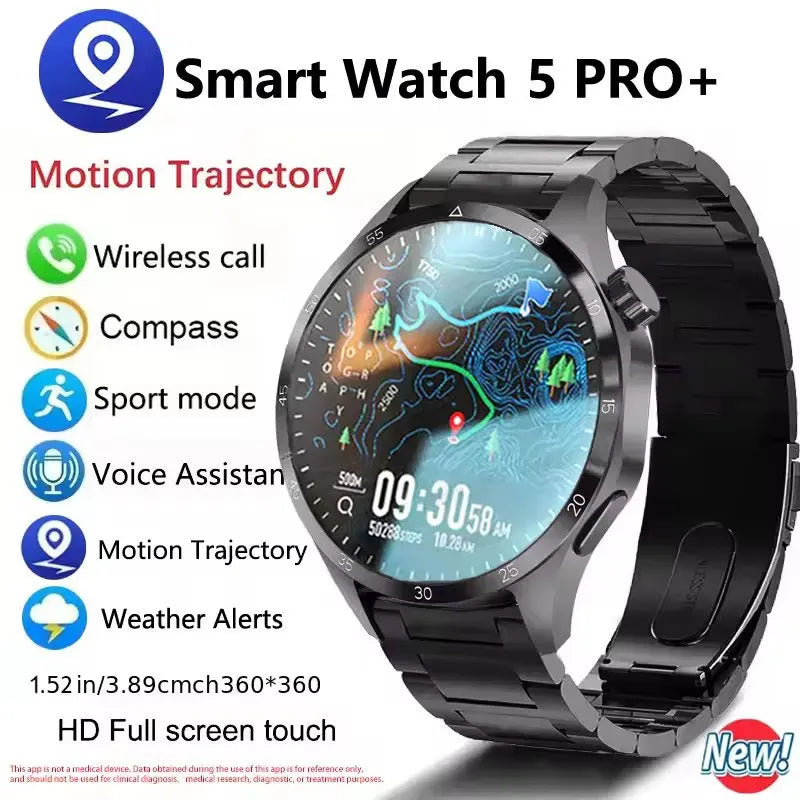 2025 Men’s Smart Watch – 360×360 AMOLED GPS NFC Waterproof