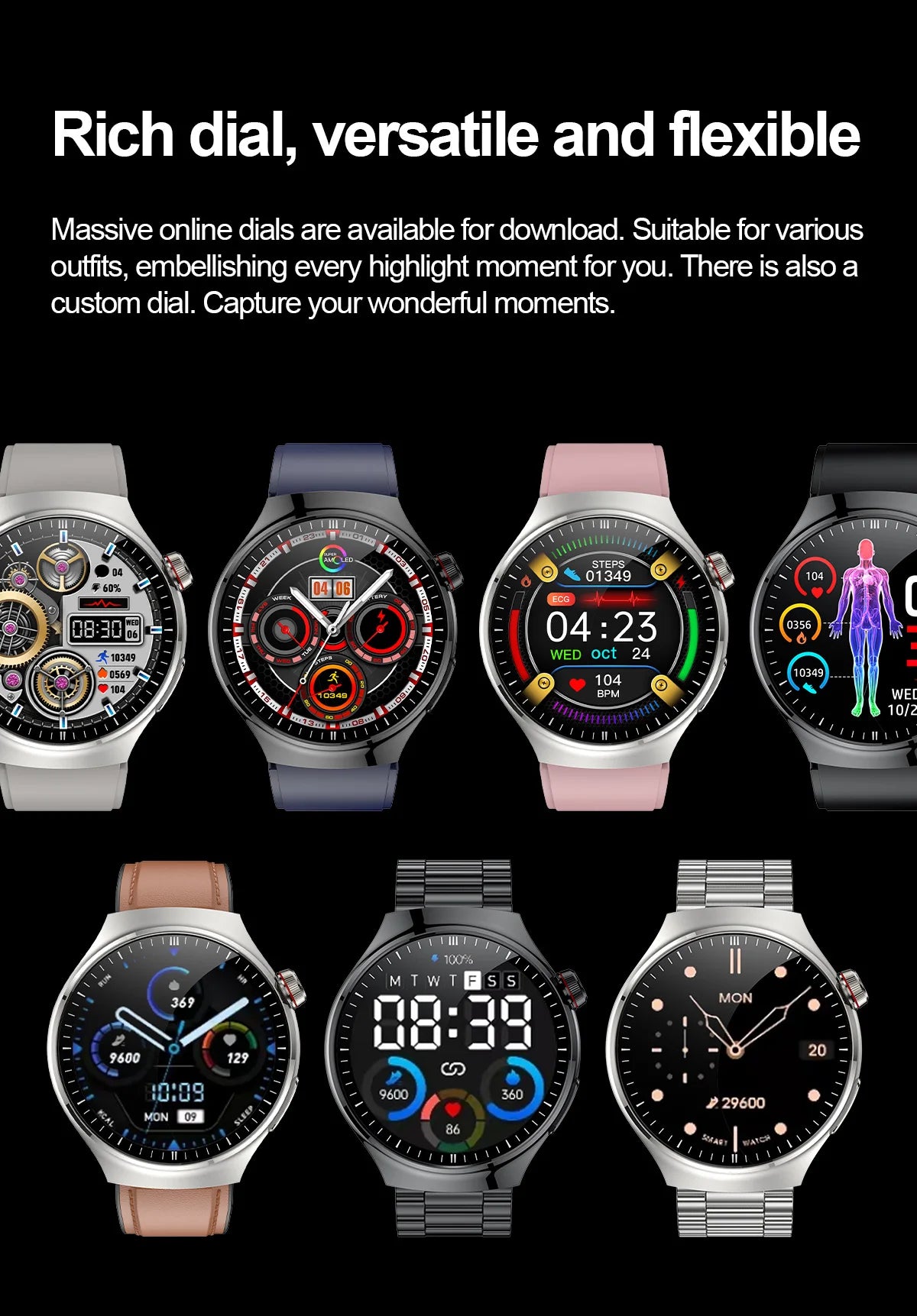 2025 Nursing Grade Smart Watch – Health Monitoring & Bluetooth Call