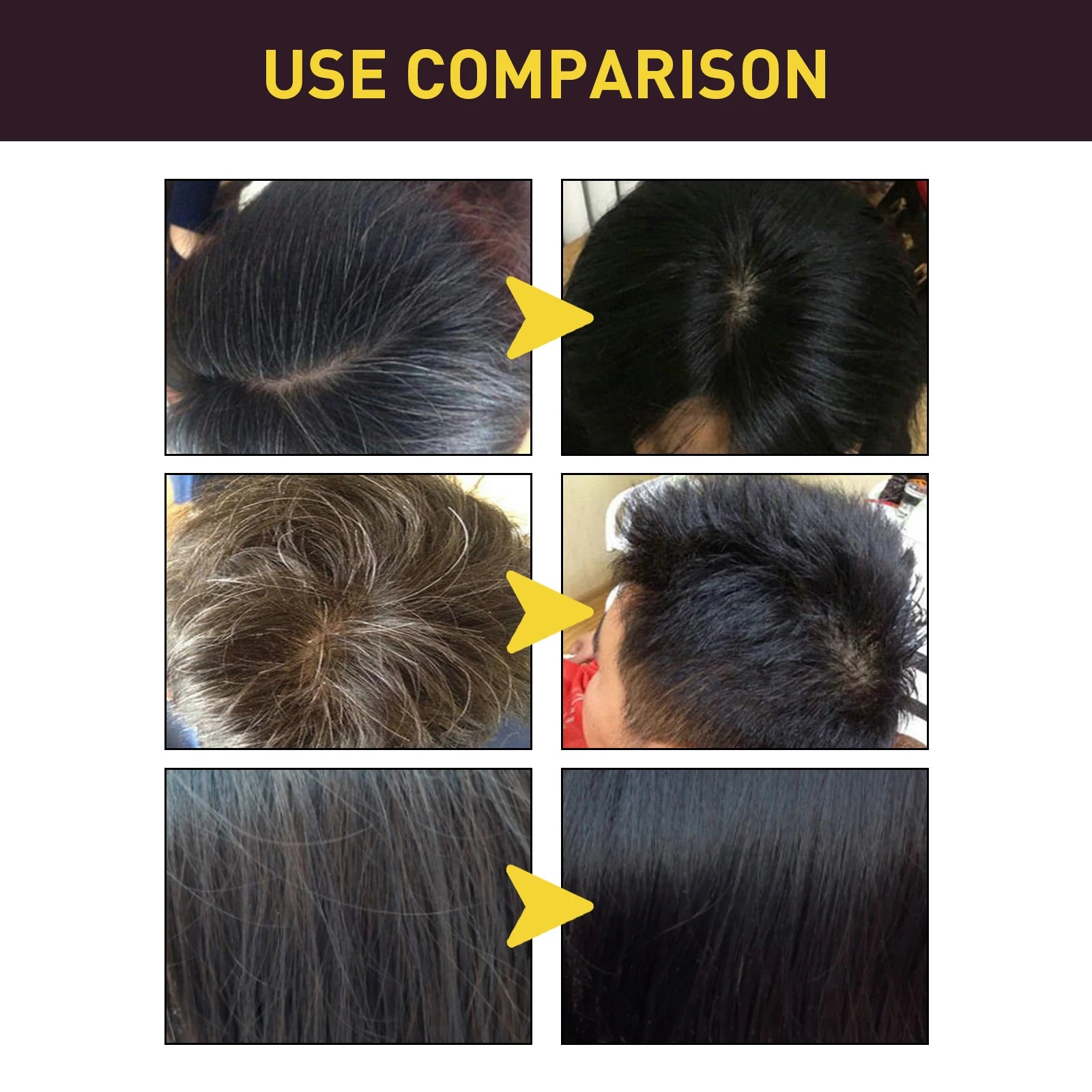 EELHOE Natural Hair Dye Shampoo – 3-in-1 Black Hair Color (100ml)
