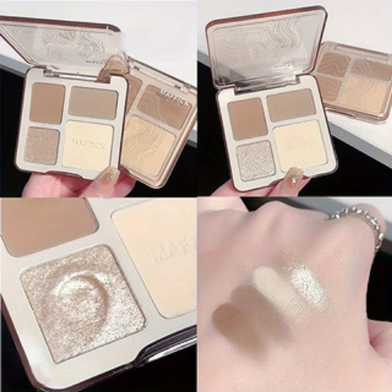 Natural Face Powder Palette – Contour, Bronzer, Highlighter & Blush