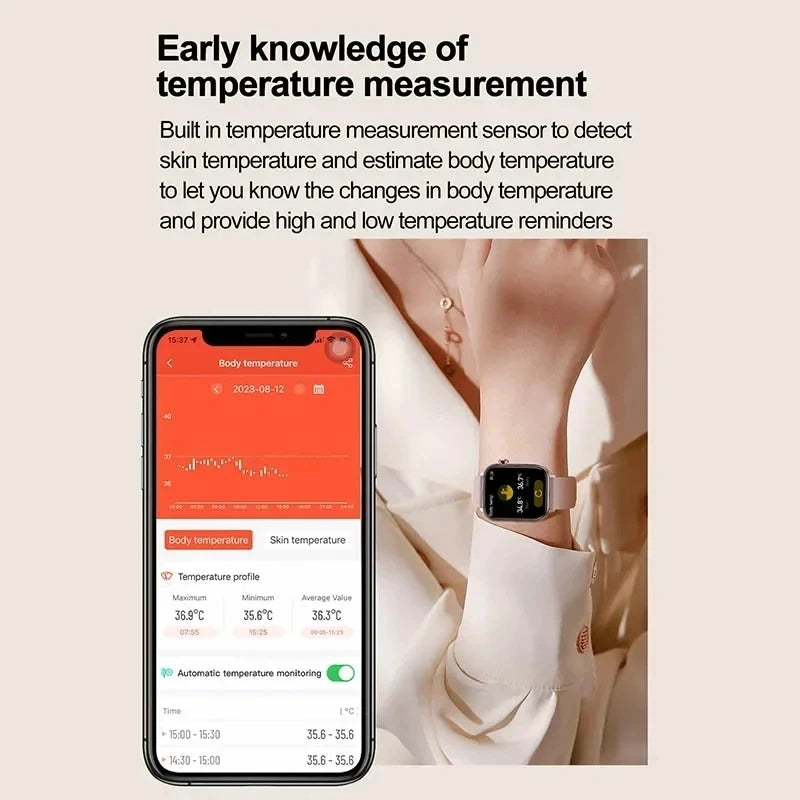 2025 ECG+PPG Smart Watch – Blood Pressure & Health Tracker