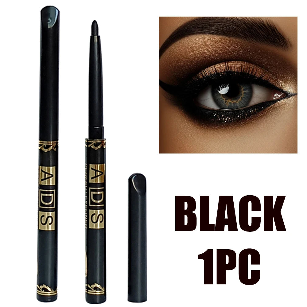 2pcs Waterproof Eyeliner Pencils – Black & Brown Smudge-Proof