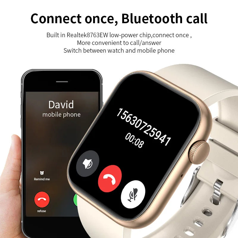 LIGE 2025 Smart Watch – Wireless Charging & Bluetooth Calls