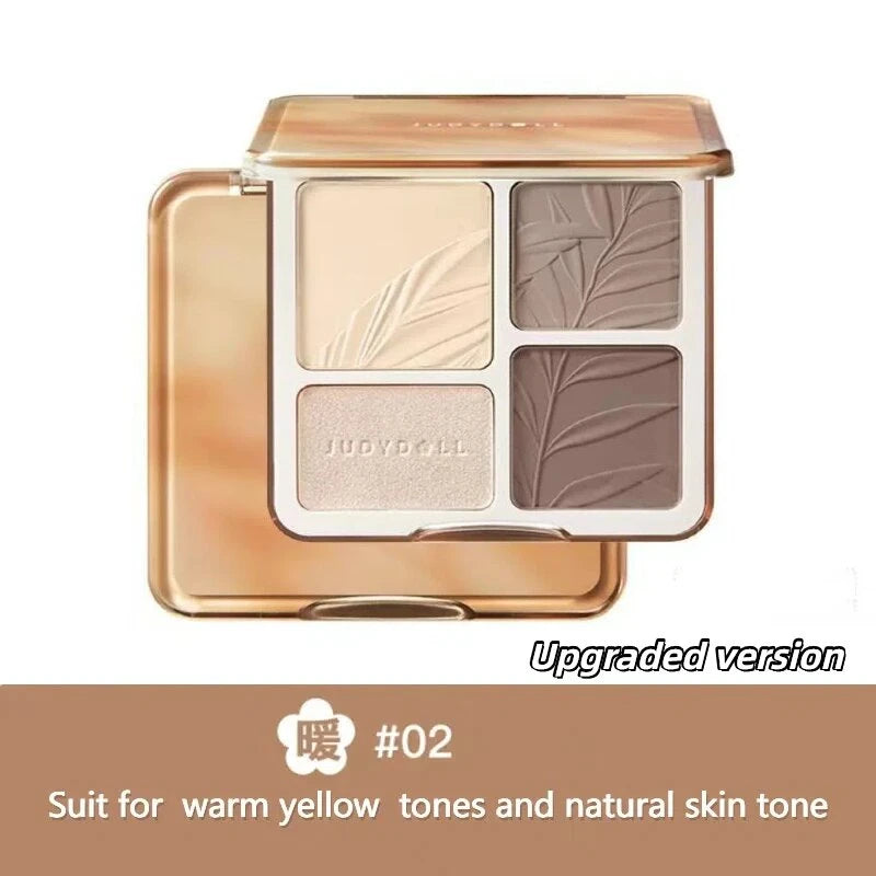 Judydoll Highlighter & Contour Palette – Nude 3D Face Bronzer