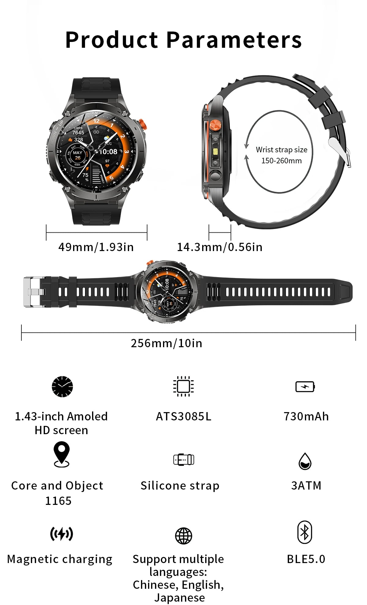 2025 Xiaomi Ultra GPS Smart Watch – 10ATM Waterproof Sports Watch