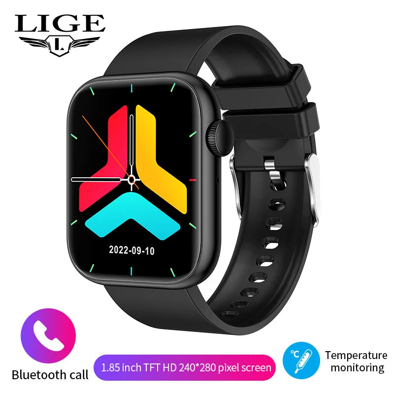 LIGE 2025 Smart Watch – Wireless Charging & Bluetooth Calls