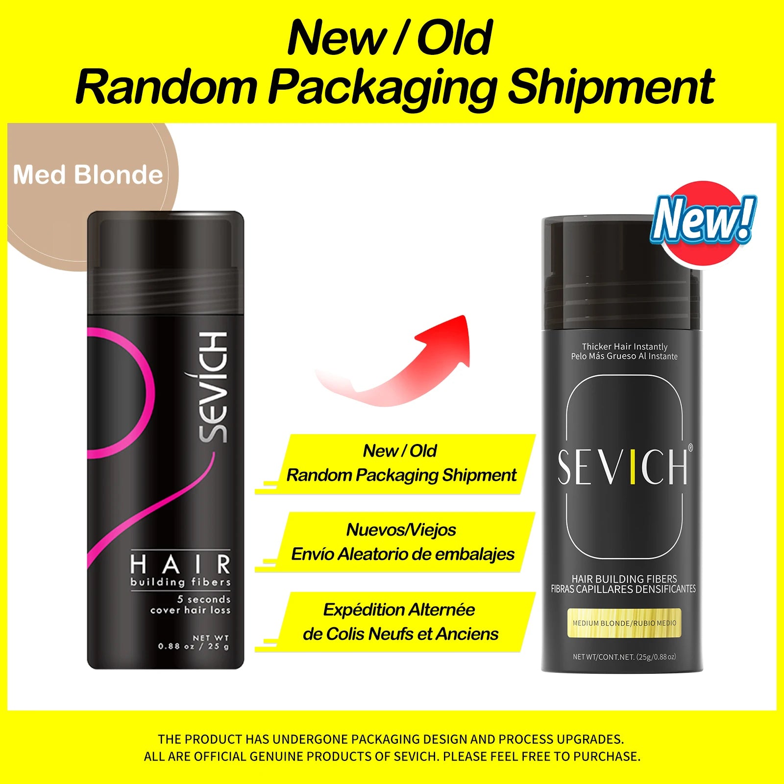 SEVICH Hair Building Fibers – 25g Keratin Thickening Powder