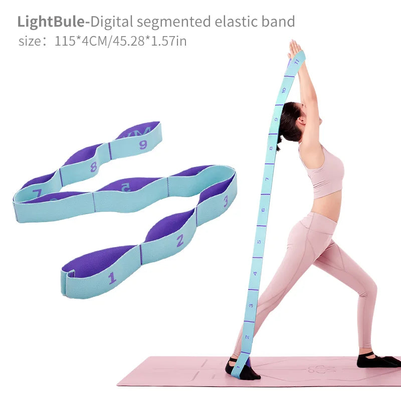 Elastic Yoga Stretch Strap – Looped Stretch Band for Flexibility