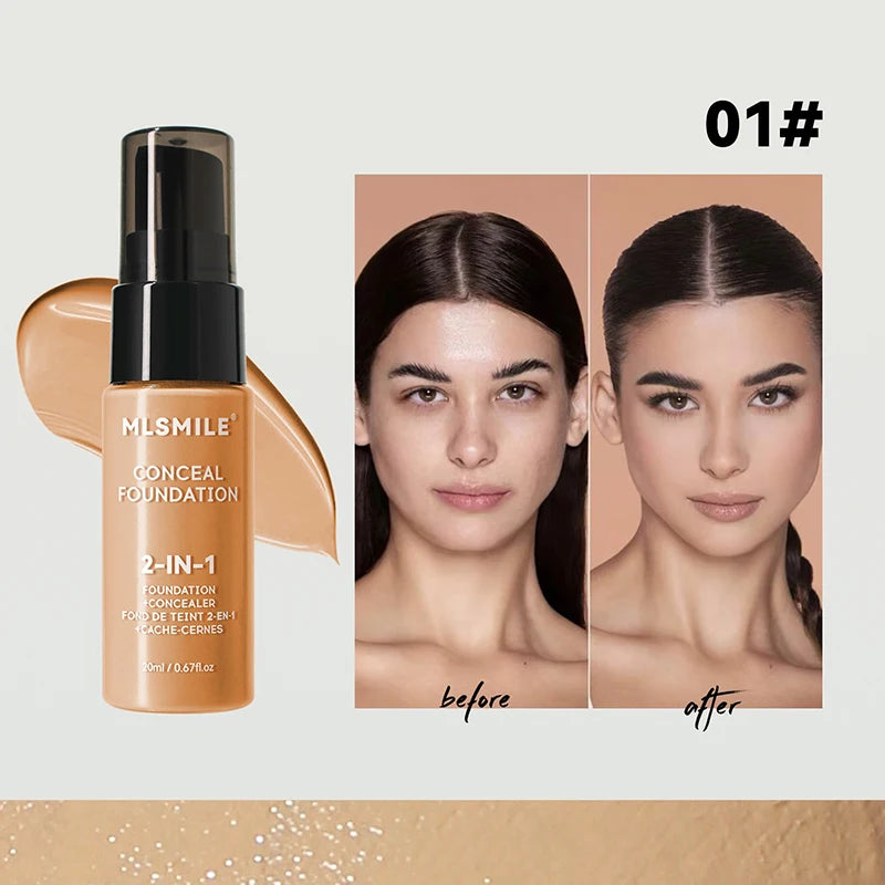 Matte Face Foundation Cream – Full Coverage Waterproof BB Base
