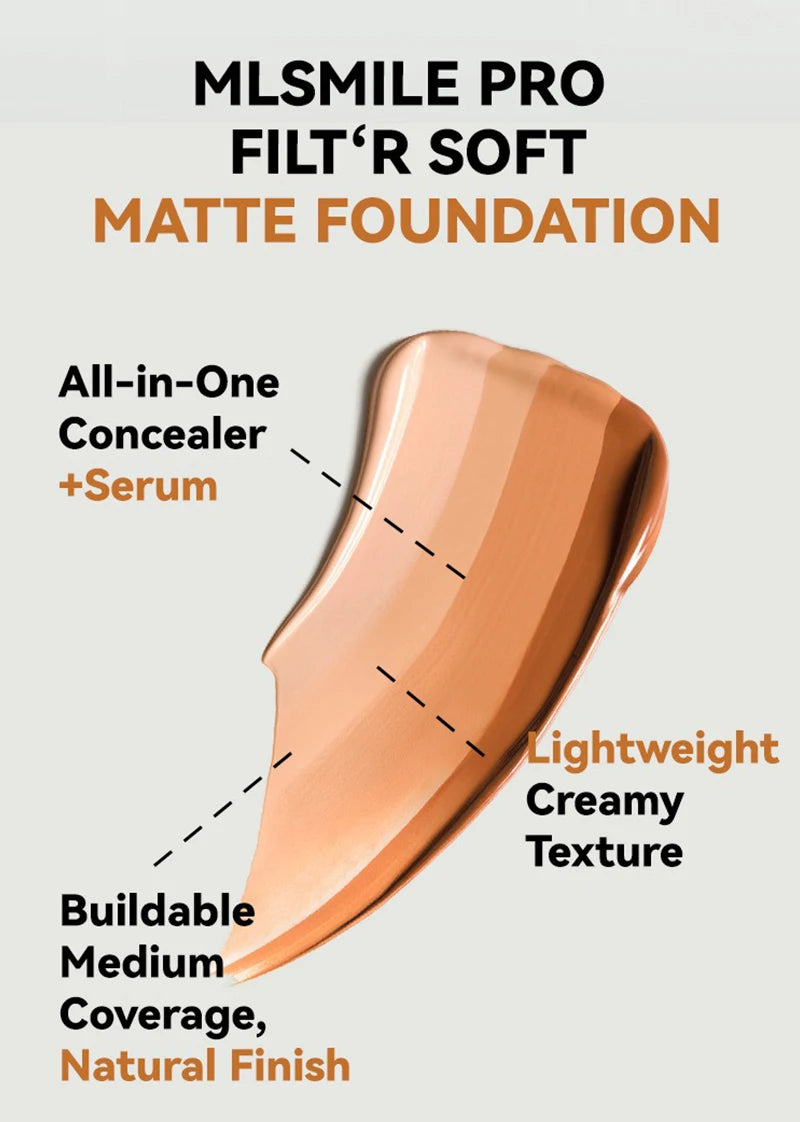Matte Face Foundation Cream – Full Coverage Waterproof BB Base