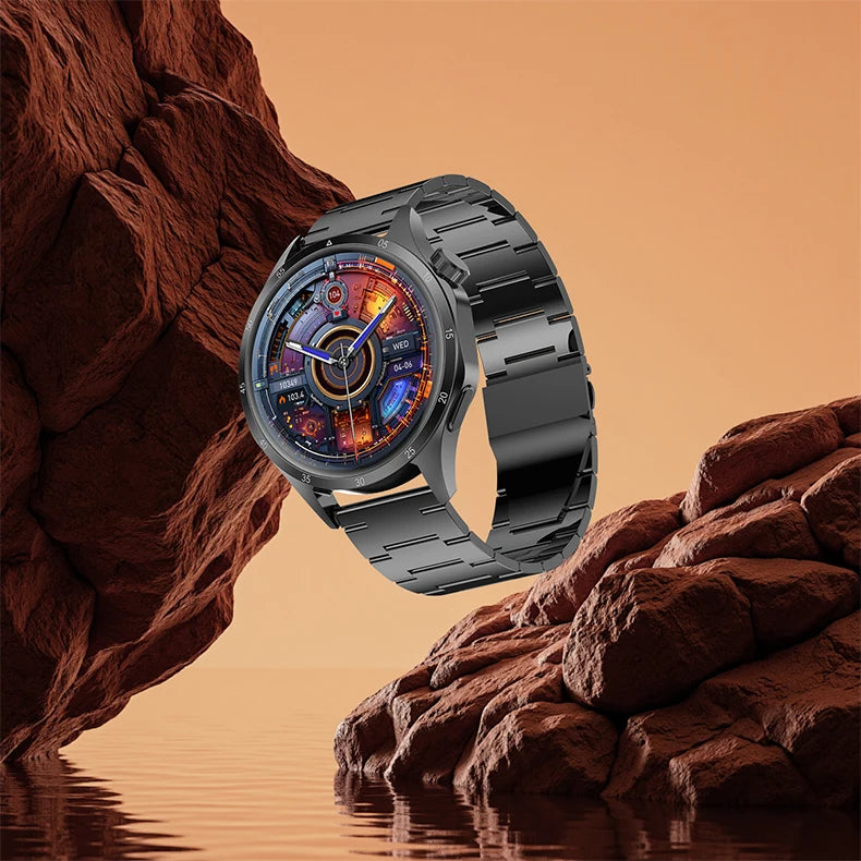 2025 Men’s Smart Watch – 360×360 AMOLED GPS NFC Waterproof