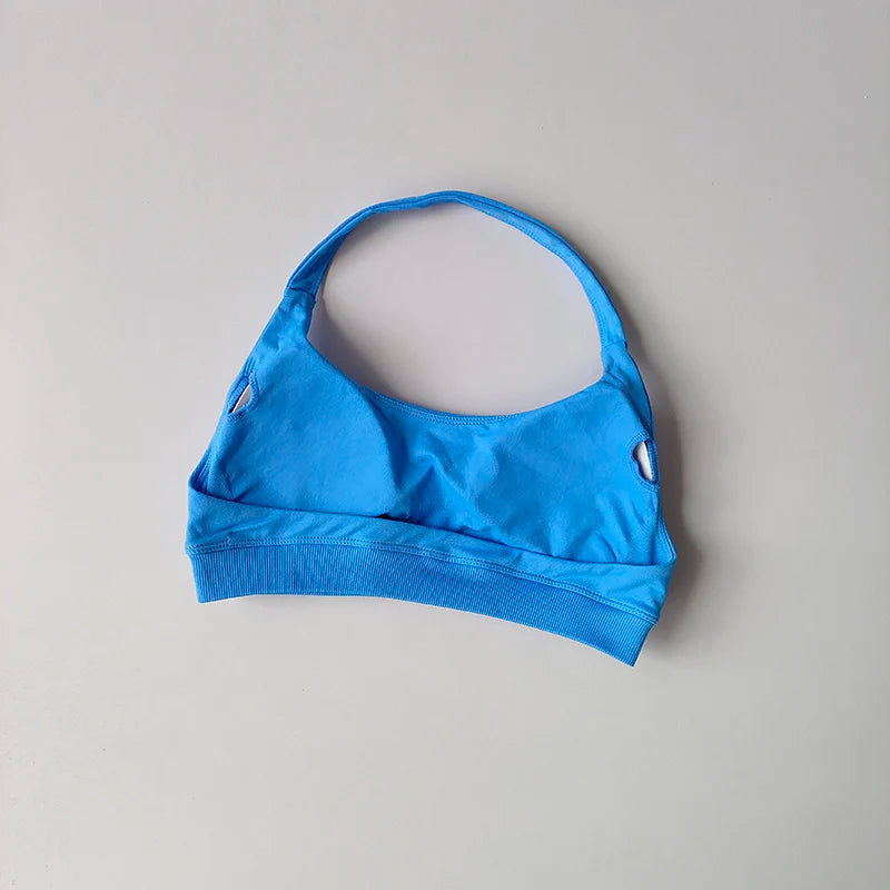 Women’s Seamless Shockproof Sports Bra – High Support Halter Top