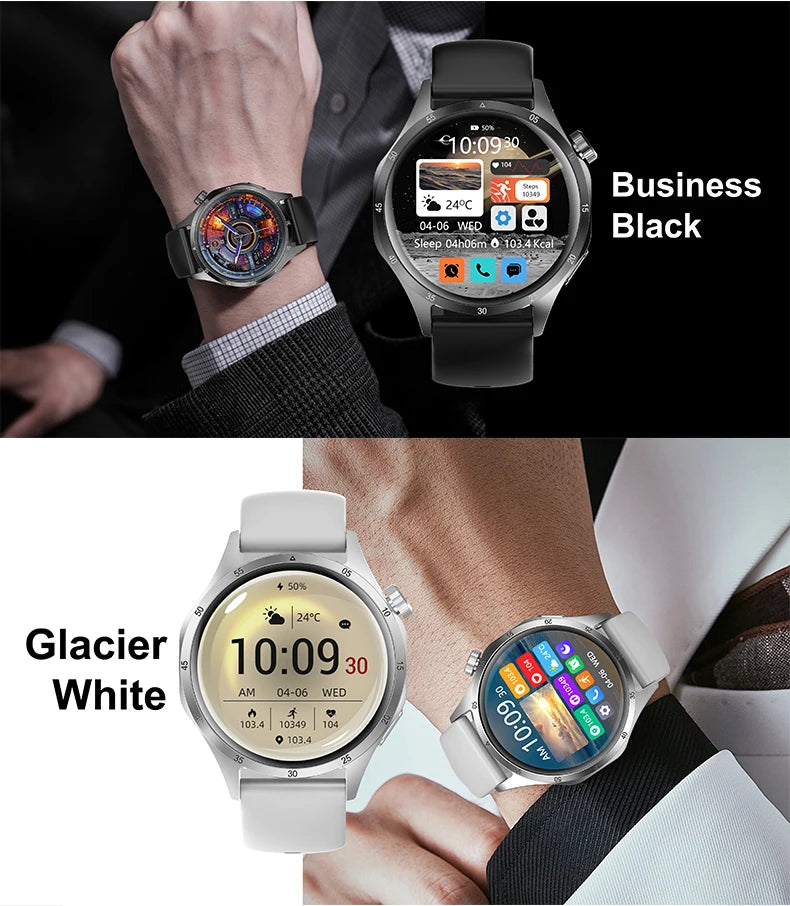 2025 Men’s Smart Watch – 360×360 AMOLED GPS NFC Waterproof