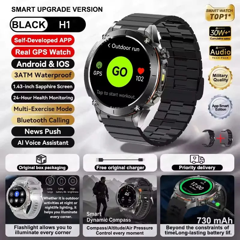 2025 Xiaomi Ultra GPS Smart Watch – 10ATM Waterproof Sports Watch