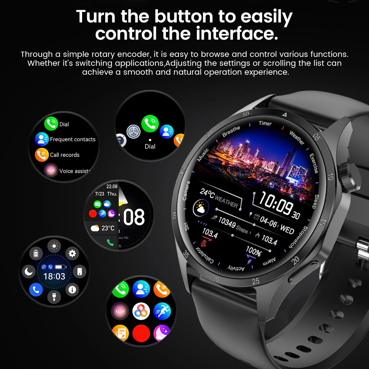 2025 Men’s Smart Watch – 360×360 AMOLED GPS NFC Waterproof
