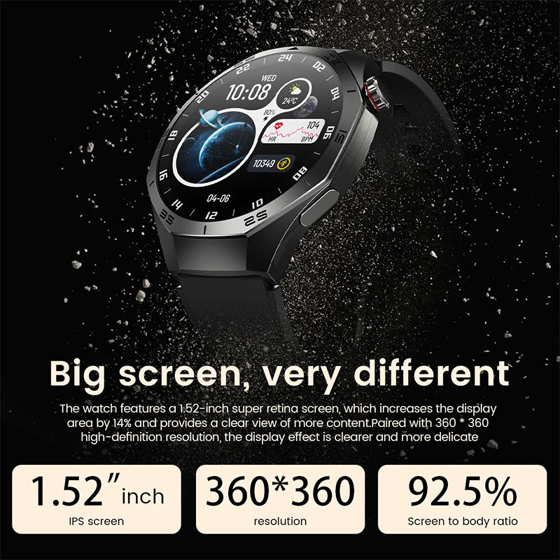 2025 Smart Watch – AMOLED Screen with GPS & Bluetooth Calls