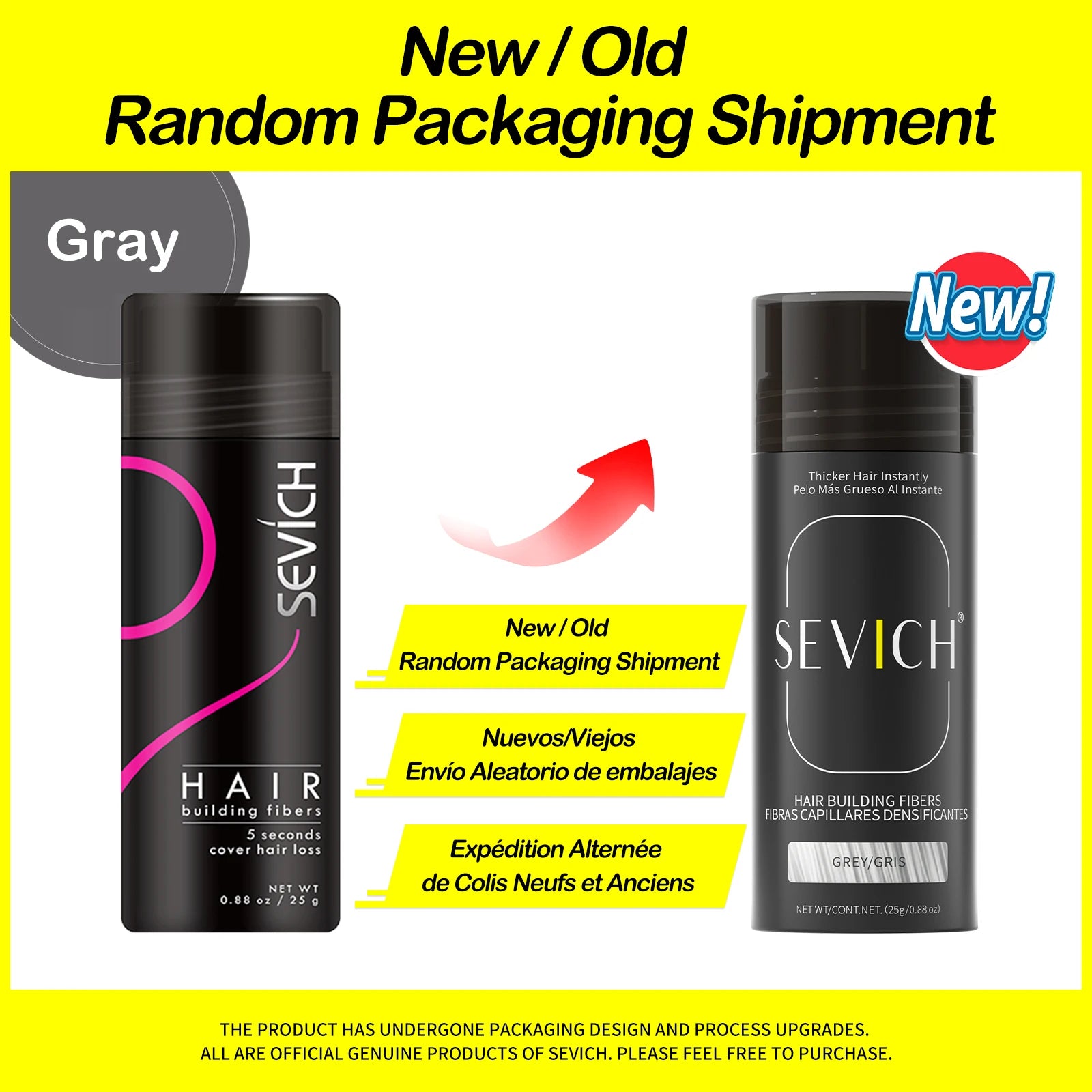 SEVICH Hair Building Fibers – 25g Keratin Thickening Powder