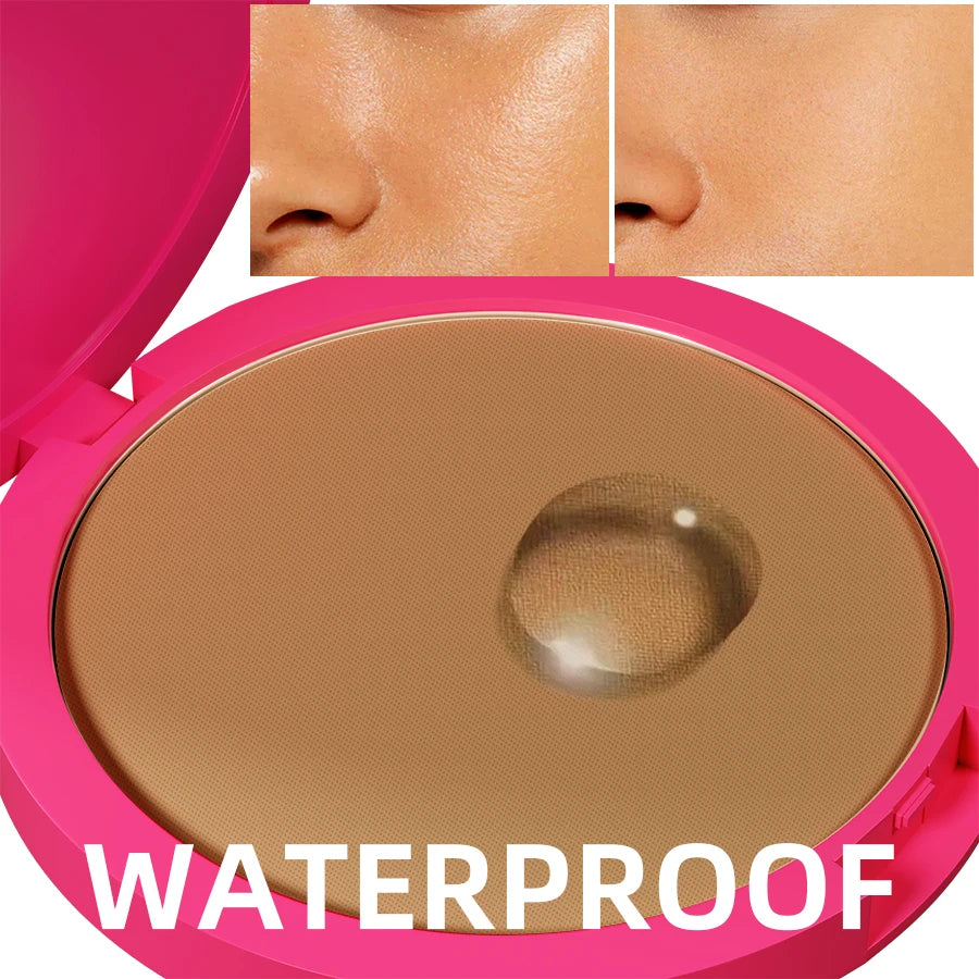 Natural Matte Pressed Powder – Oil Control & Whitening Foundation
