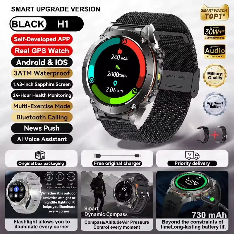 2025 Xiaomi Ultra GPS Smart Watch – 10ATM Waterproof Sports Watch