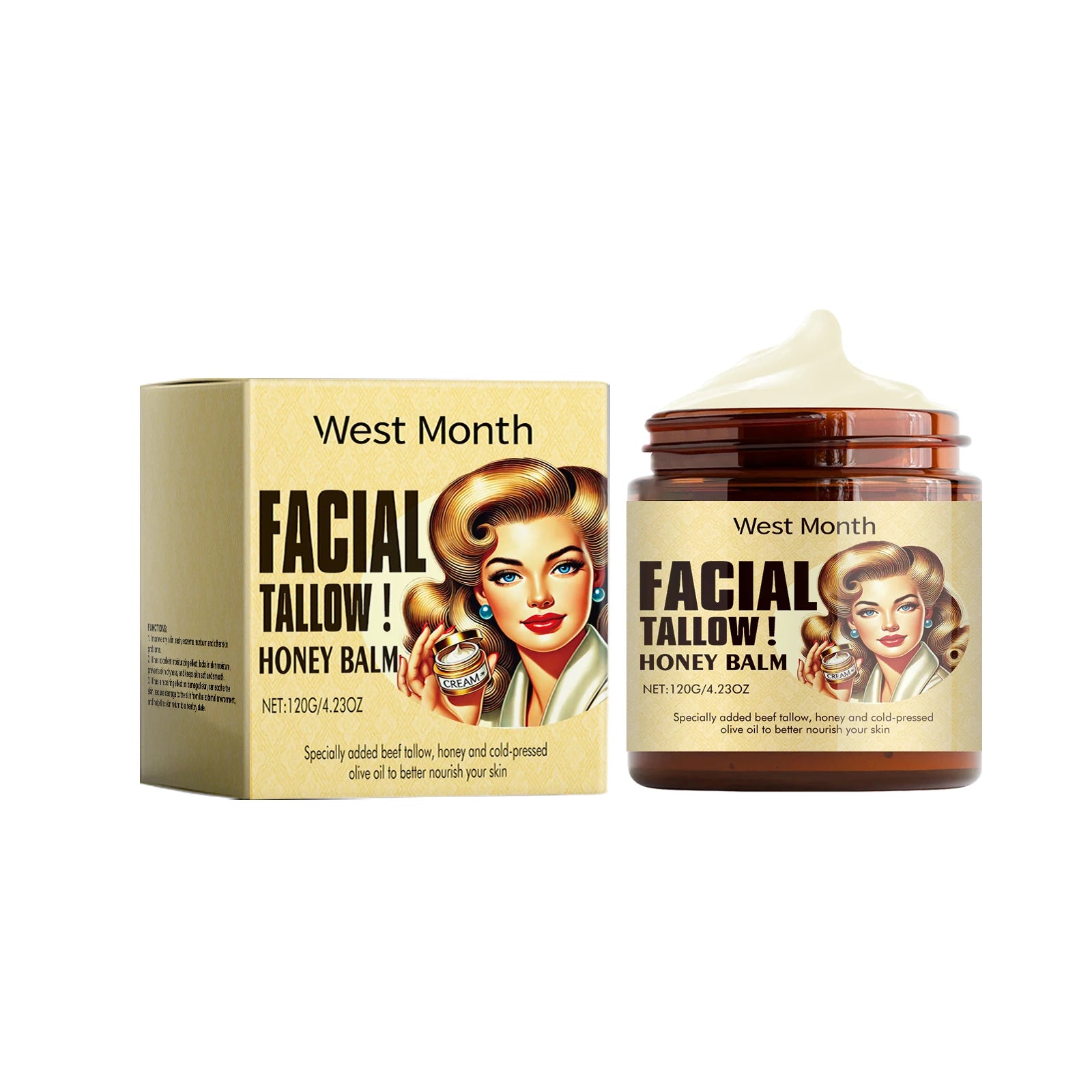 Beef Tallow Face Cream – Long-Lasting Moisturizing