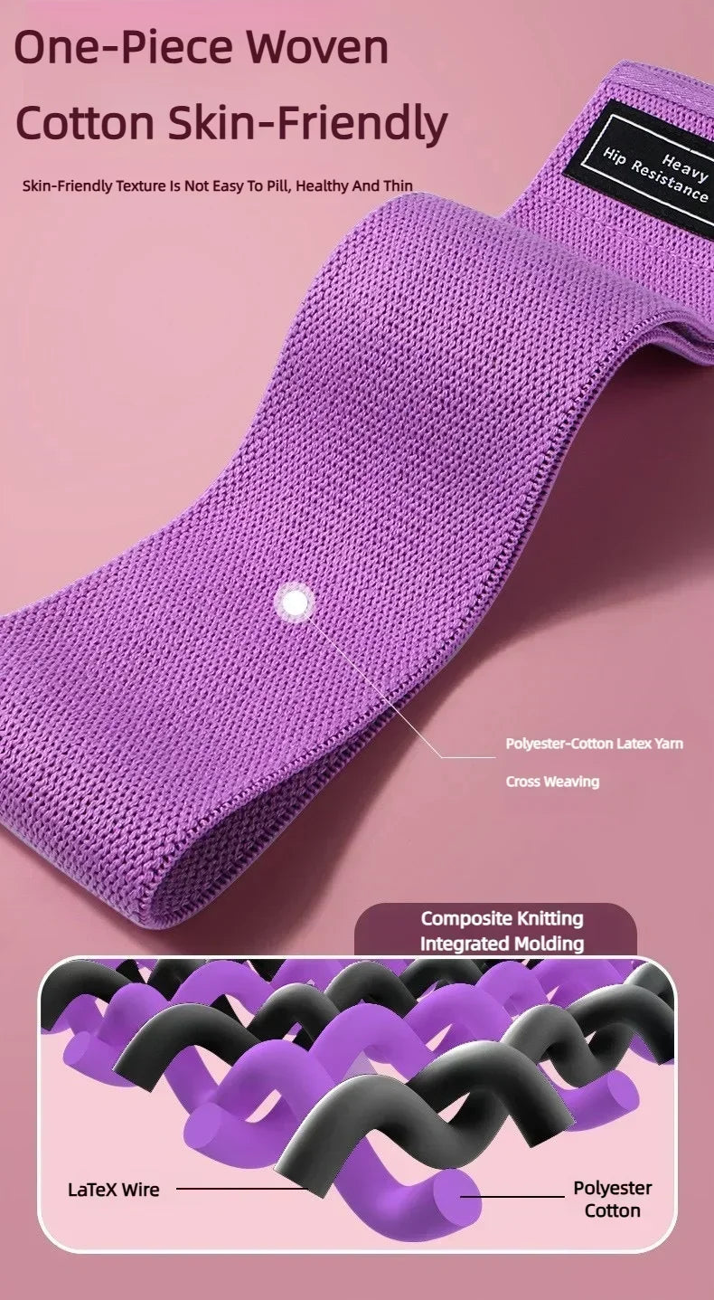 3pcs Fabric Resistance Bands – Hip, Glute & Thigh Workout Loops