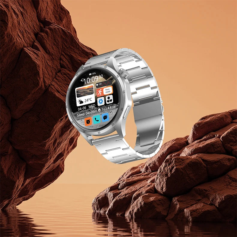 2025 Men’s Smart Watch – 360×360 AMOLED GPS NFC Waterproof