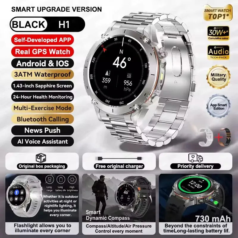 2025 Xiaomi Ultra GPS Smart Watch – 10ATM Waterproof Sports Watch