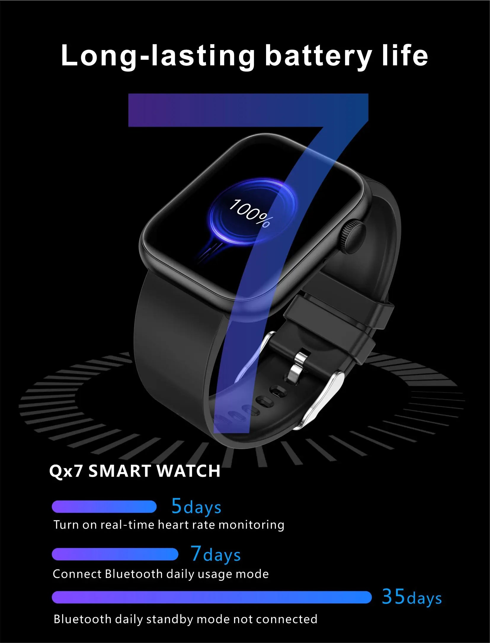 LIGE 2025 Smart Watch – Wireless Charging & Bluetooth Calls