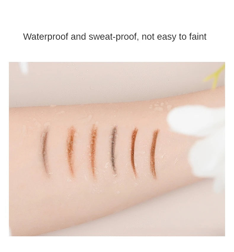 2-in-1 Waterproof Eyebrow Pencil & Tattoo Brush – 5 Colors
