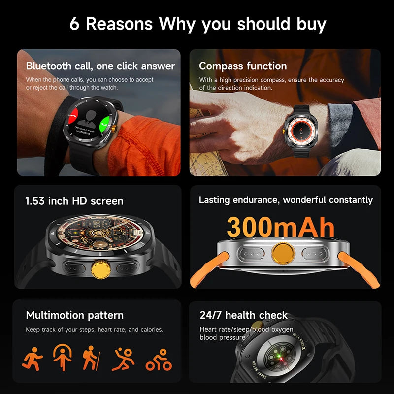 2025 Samsung Galaxy Watch 7 Ultra – AMOLED GPS Smartwatch