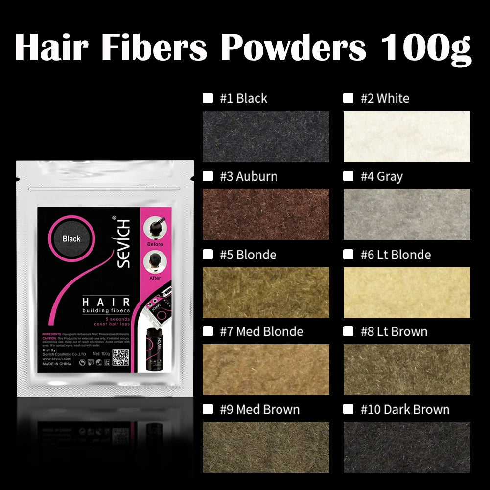 SEVICH Keratin Hair Fiber – 100g Thickening & Hair Loss Concealer