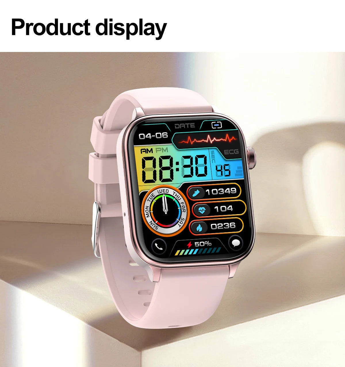 2025 ECG+PPG Smart Watch – Blood Pressure & Health Tracker