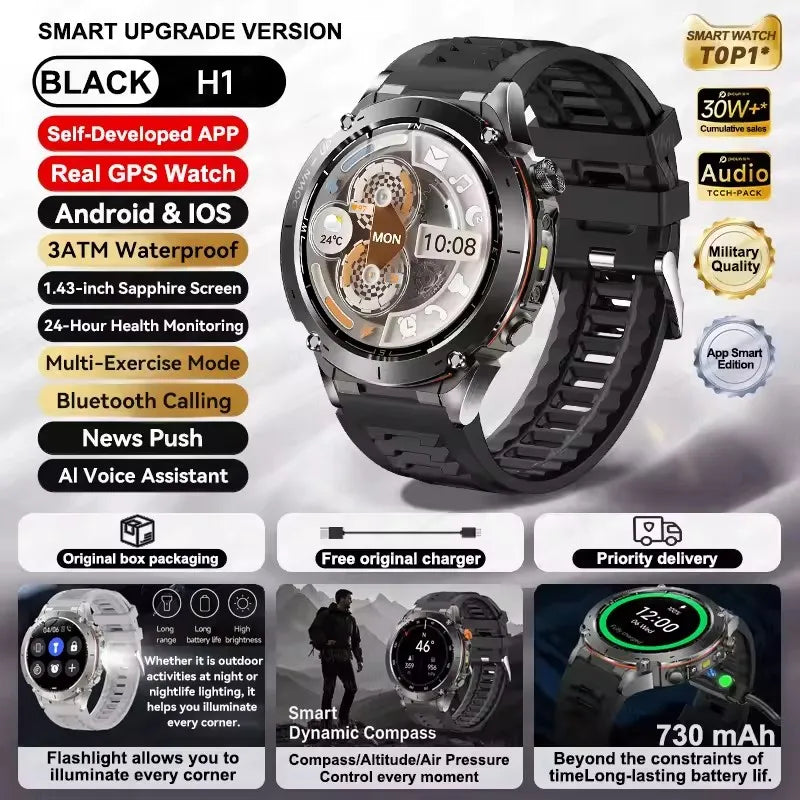 2025 Xiaomi Ultra GPS Smart Watch – 10ATM Waterproof Sports Watch