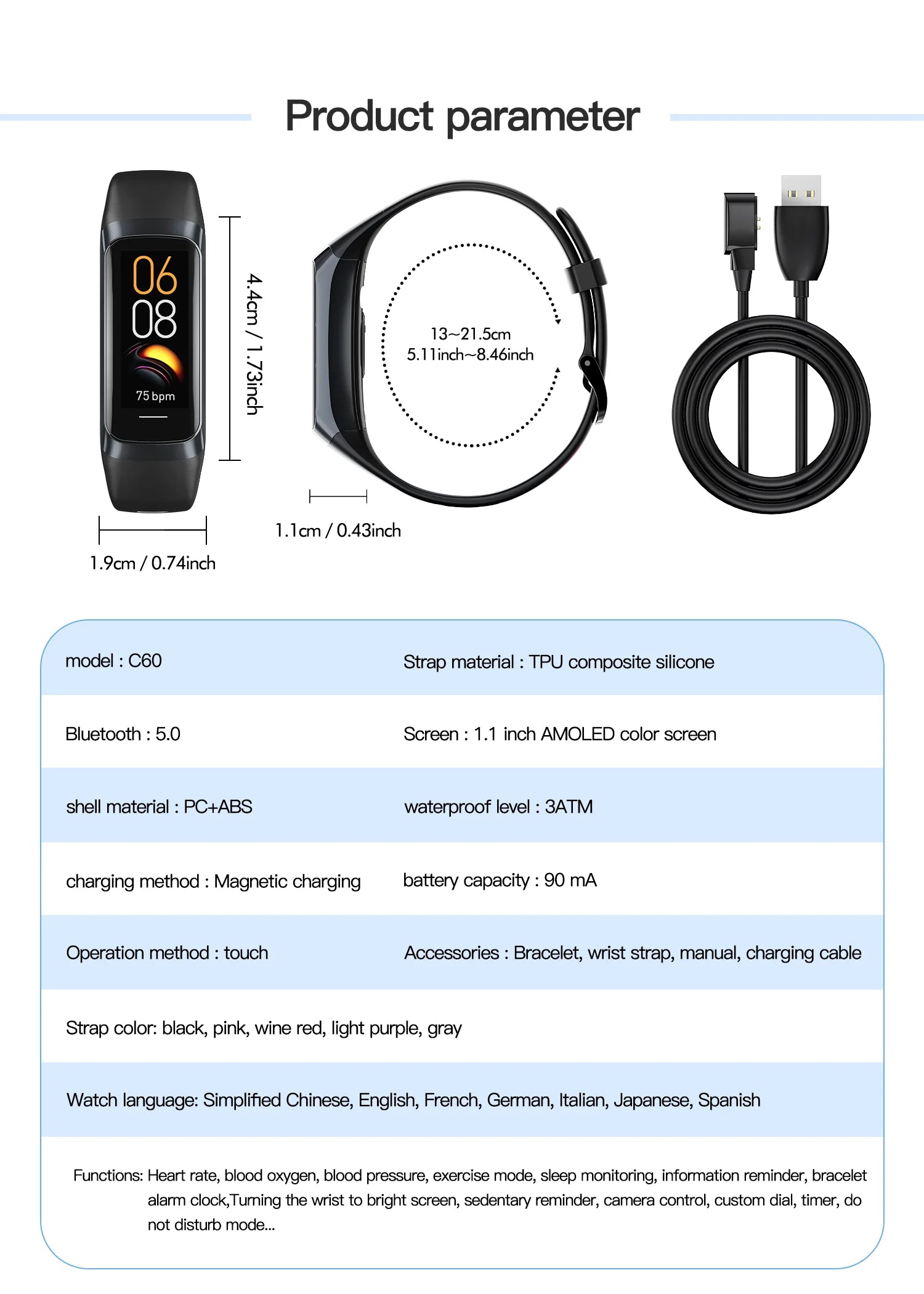 LIGE AMOLED Smart Watch – Heart Rate & Waterproof Fitness Tracker