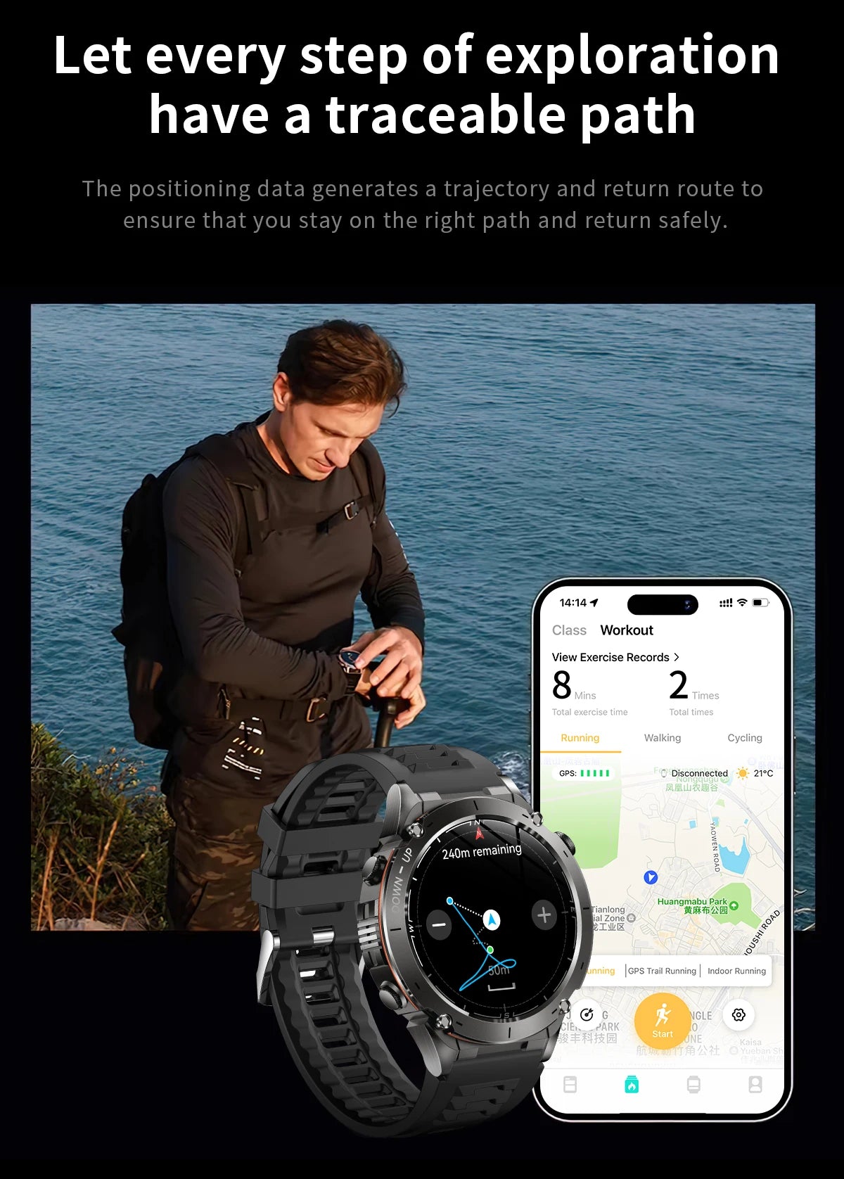 2025 Xiaomi Ultra GPS Smart Watch – 10ATM Waterproof Sports Watch
