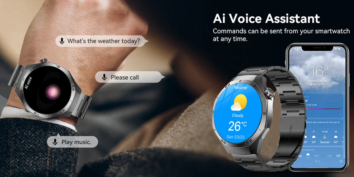 2025 Smart Watch – AMOLED Screen with GPS & Bluetooth Calls