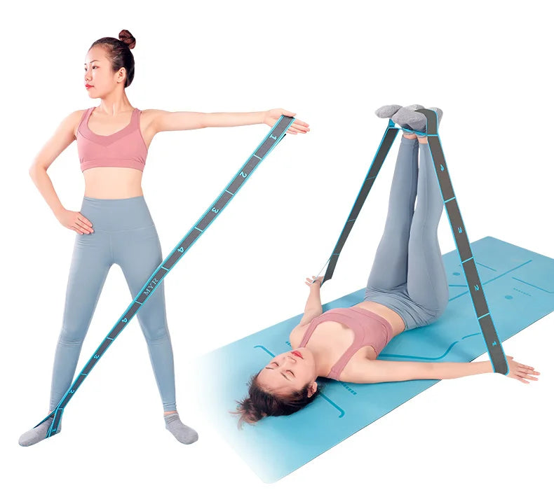 Elastic Yoga Stretch Strap – Looped Stretch Band for Flexibility
