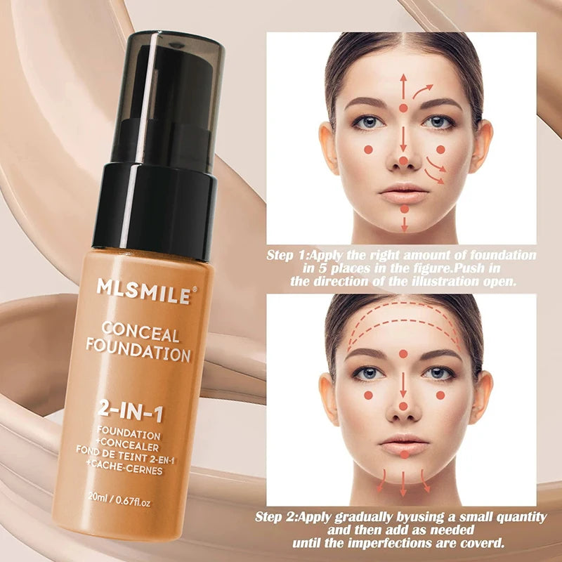 Matte Face Foundation Cream – Full Coverage Waterproof BB Base