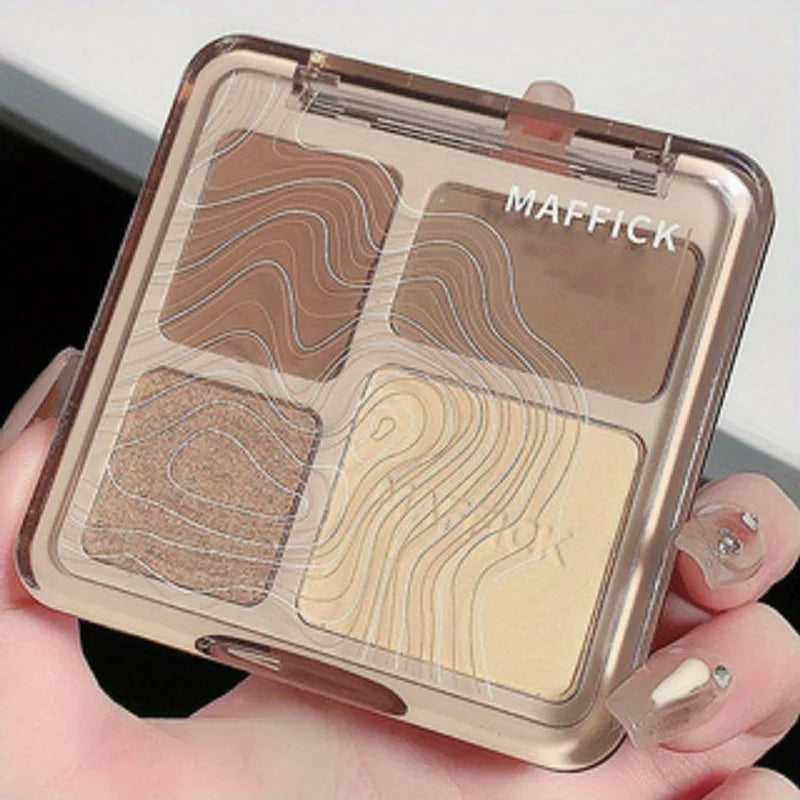 Natural Face Powder Palette – Contour, Bronzer, Highlighter & Blush