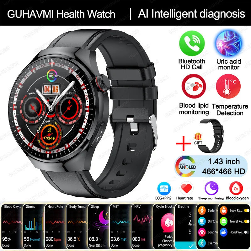 2025 Nursing Grade Smart Watch – Health Monitoring & Bluetooth Call