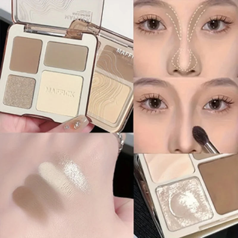 Natural Face Powder Palette – Contour, Bronzer, Highlighter & Blush