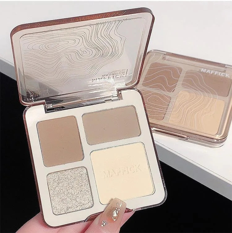 Natural Face Powder Palette – Contour, Bronzer, Highlighter & Blush