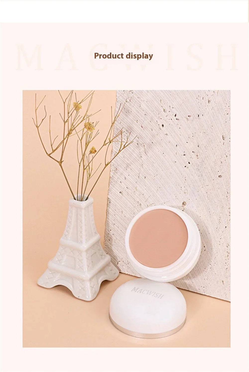High Coverage Concealer & Foundation Cream – Waterproof BB Base