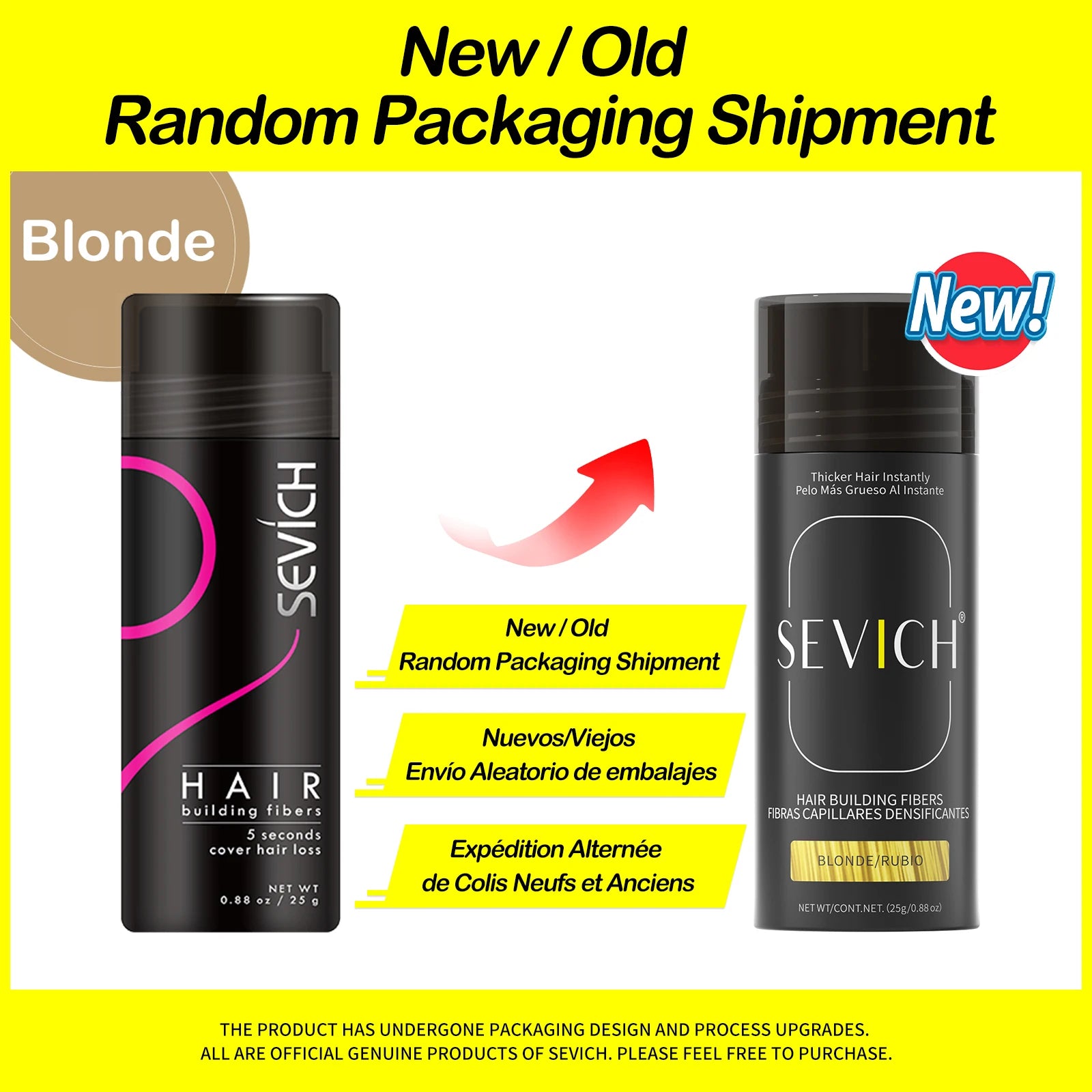 SEVICH Hair Building Fibers – 25g Keratin Thickening Powder