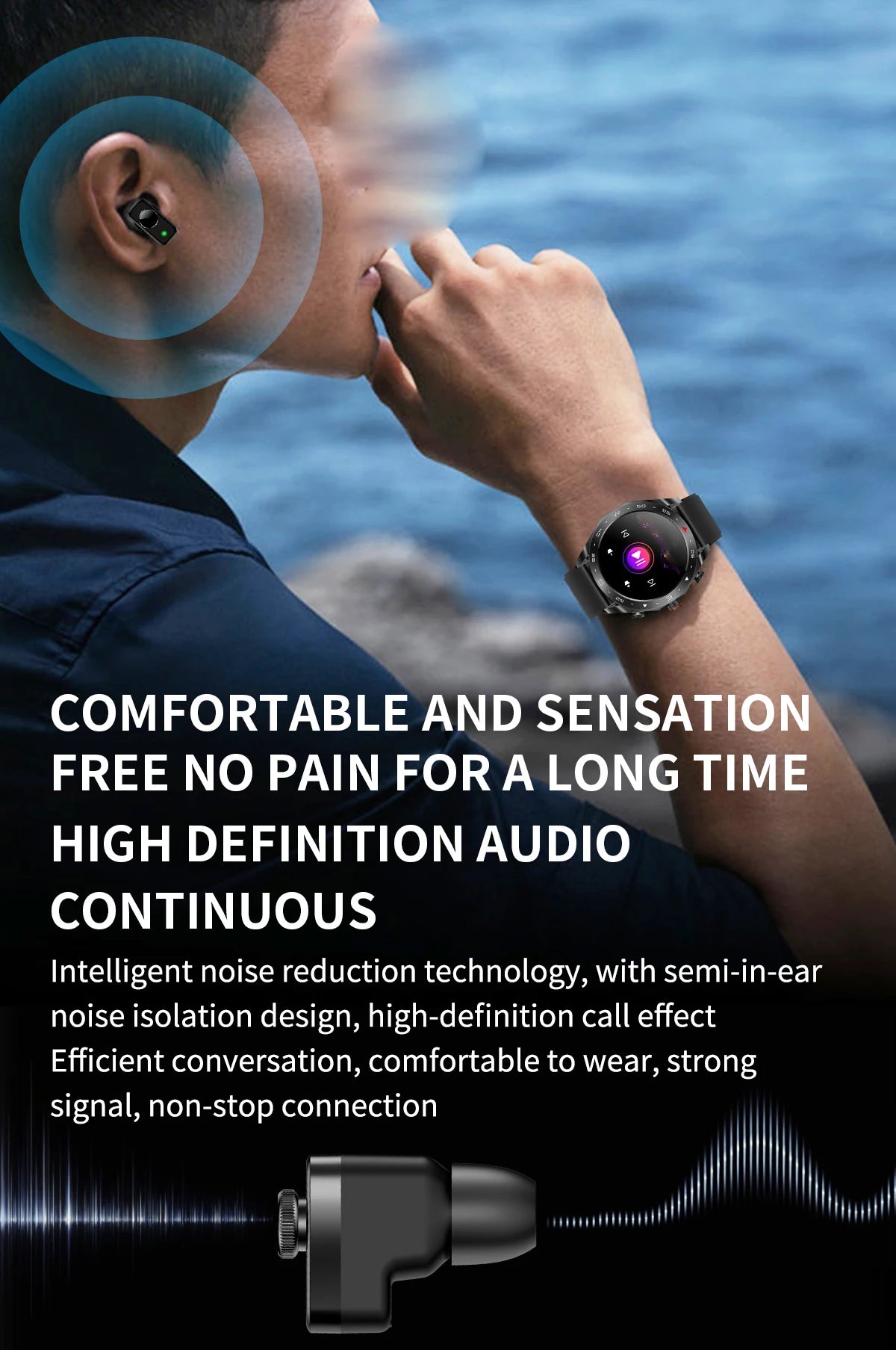 2024 Smart Watch with TWS Earphones – Bluetooth Call & HIFI 9D Sound