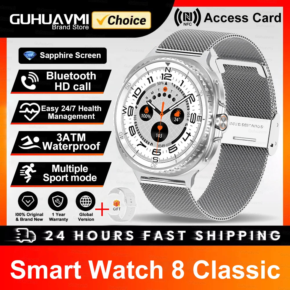 Smart Watch 8 Classic – 1.32" HD GPS Sports Watch
