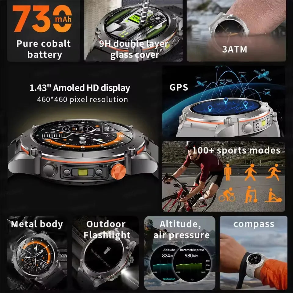 2025 Xiaomi Ultra GPS Smart Watch – 10ATM Waterproof Sports Watch