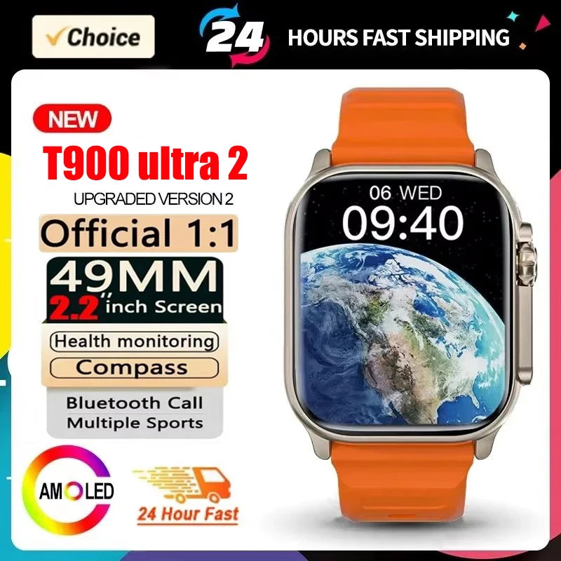 T900 Ultra 2 Smart Watch – 2.3" AMOLED NFC Waterproof