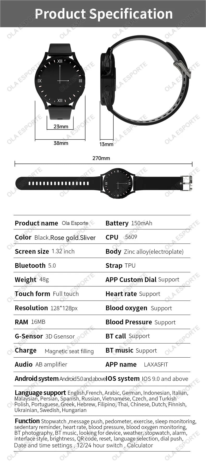 2025 Women’s Smart Watch – Bluetooth Call & Heart Rate Tracker