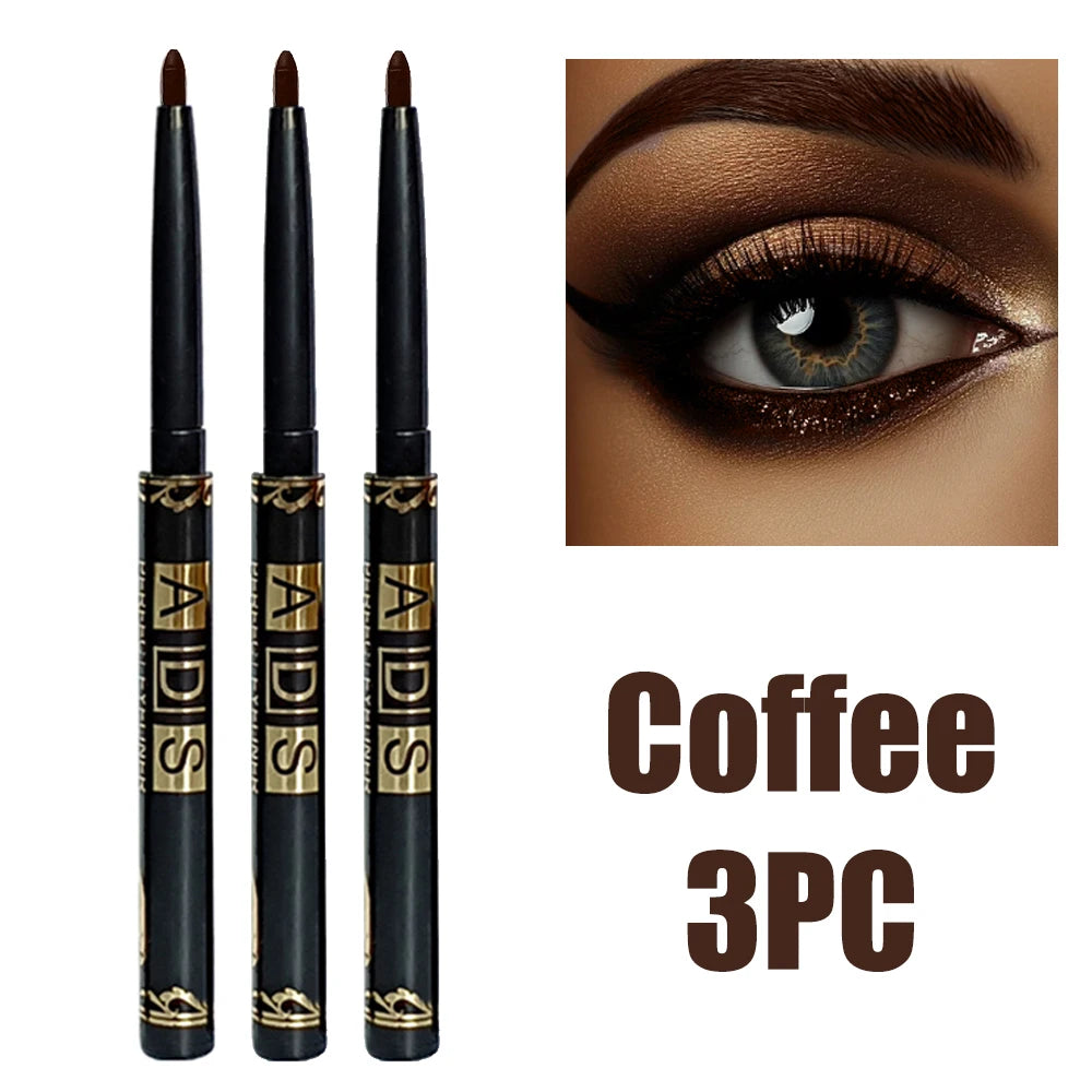 2pcs Waterproof Eyeliner Pencils – Black & Brown Smudge-Proof